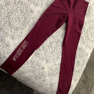 Maroon Reebok Les Mills speedwick legging